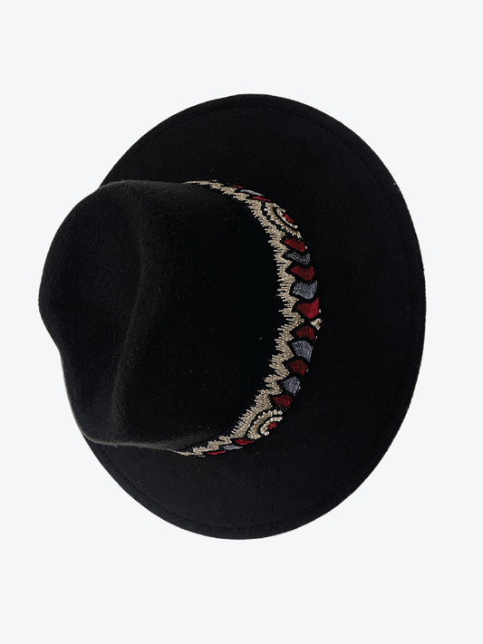 Embroidered Ikat Hat