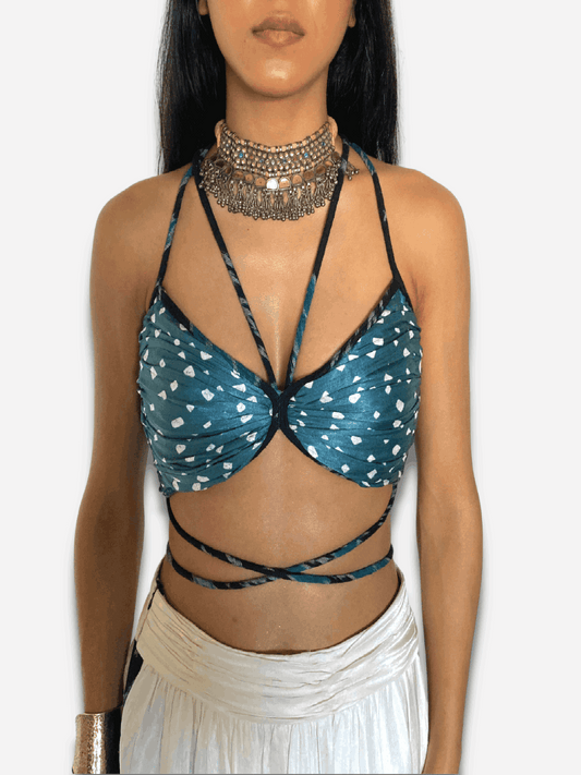 Turquoise Tie top