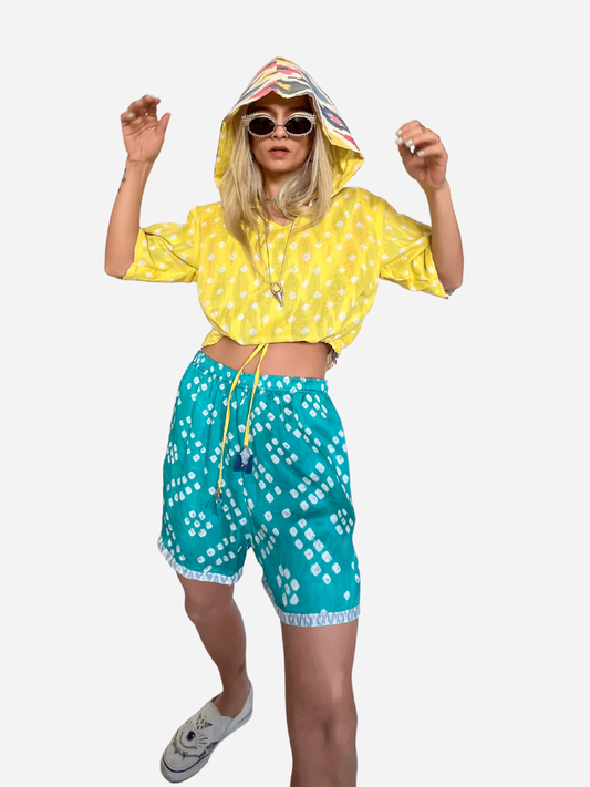 Crop Reversible Hoodie