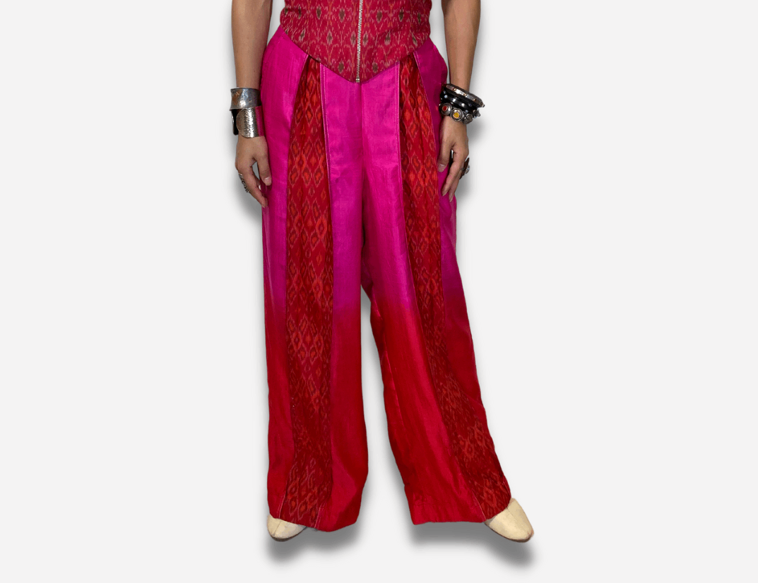 Black Cotton Ikat Pants main image 0